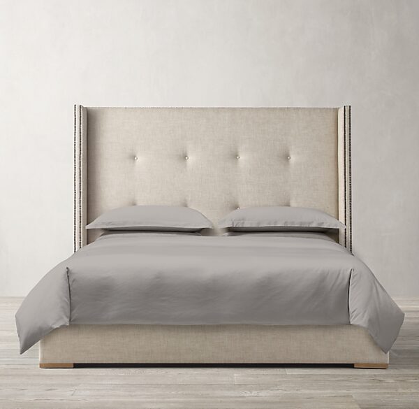 image of the Lavina Wing Upholstered Bed Frame sold online at AAA Beds