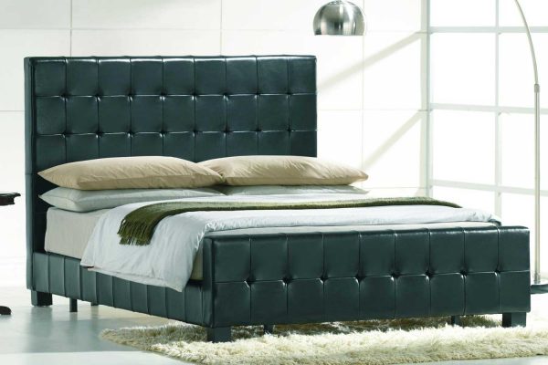 Joseph Mondo Faux Leather Bed Frame Double