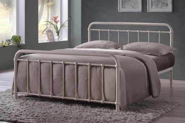 Time Living Miami Metal Bed Frame Ivory