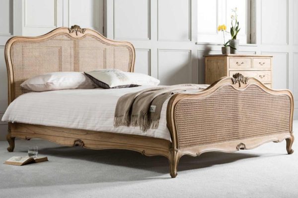 Frank Hudson Chic Cane Weathered Bed Frame