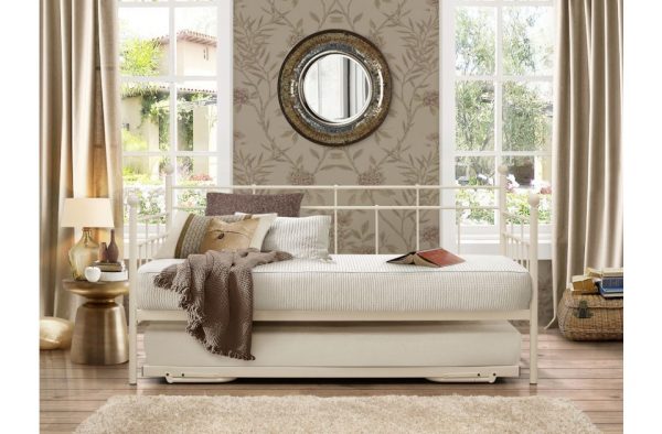 Birlea Lyon White Metal Day Bed - Image 2