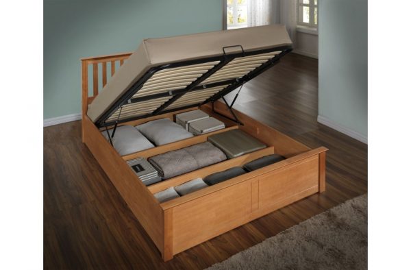 Birlea Phoenix Oak Wooden Ottoman Bed Frame
