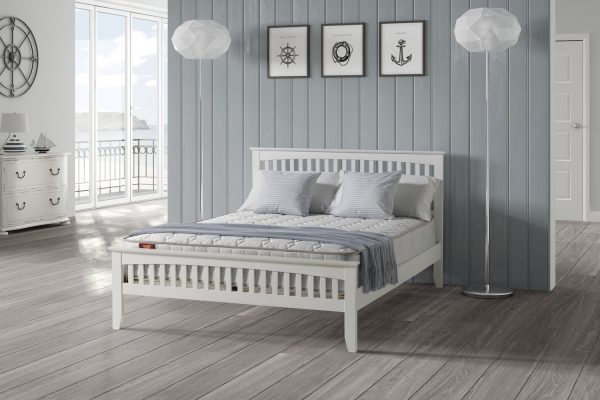 Sareer Sandhurst Wooden Bed Frame - White
