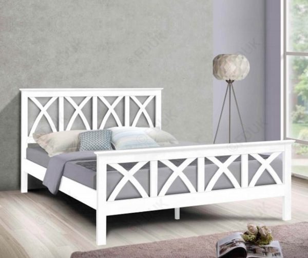Wellington White Wooden Bed Frame