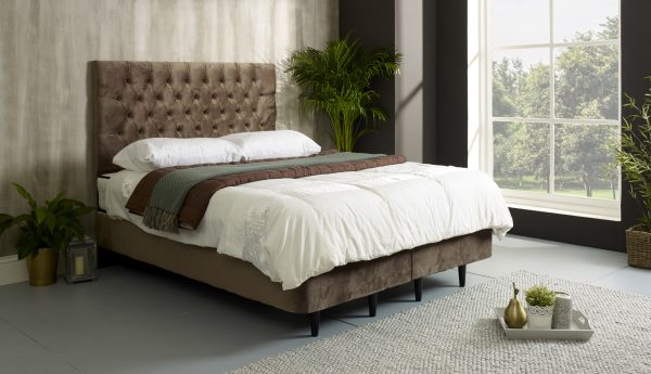 Saffron Chesterfield Floating Ottoman Bed Frame