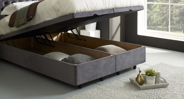 Saffron Chesterfield Floating Ottoman Bed Frame - Image 2