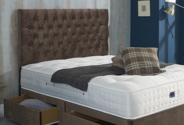 Saffron Chesterfield Buttoned Standing Headboard - Image 4
