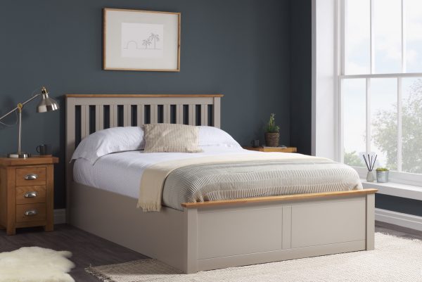 Birlea Phoenix Pearl Grey Wooden Ottoman Bed Frame - Image 2