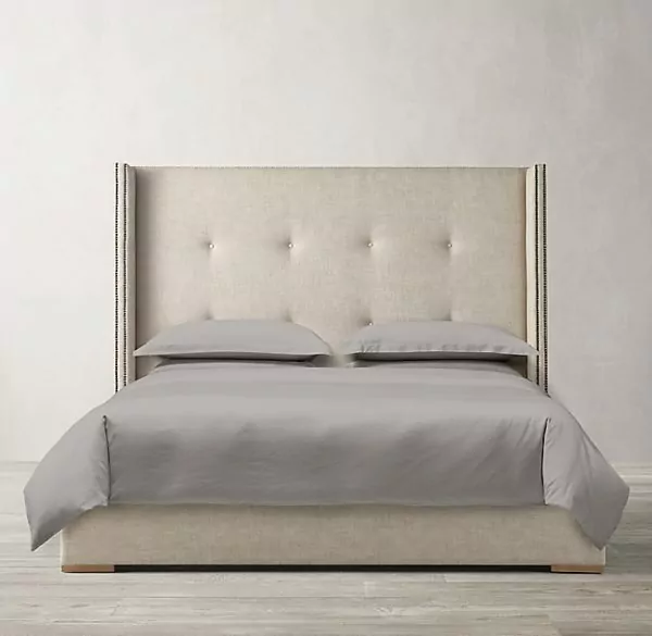 Lavina Wing Upholstered Bed Frame