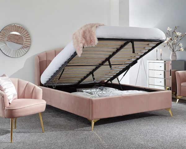 Pettine Pink Ottoman Storage Bed - Image 2