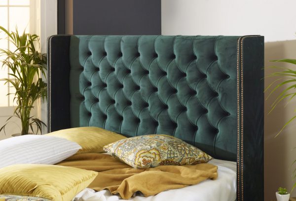 Elle Wing Floating Ottoman Bed Frame With Studs - Image 3