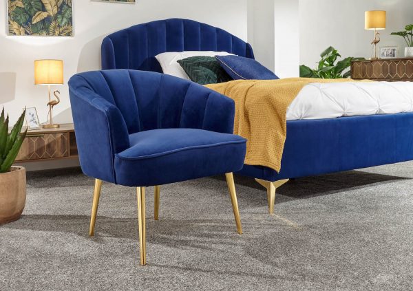 Pettine Royal Blue Ottoman Storage Bed - Image 4