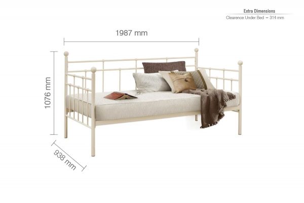 Birlea Lyon Day Bed Cream - Image 3