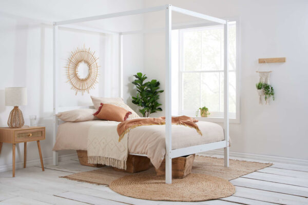 Birlea Mercia White Four Poster Bed Frame