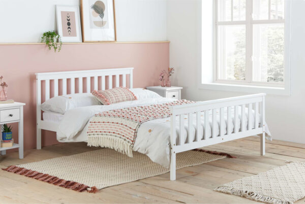 Birlea Oxford White Pine Bed Frame