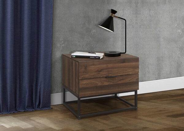 Birlea Houston Walnut 2 Drawer Bedside