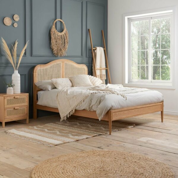 Birlea Leonie Rattan Oak Bed Frame