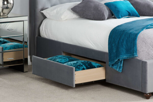 Birlea Marlow Grey Velvet Bed Frame - Image 2