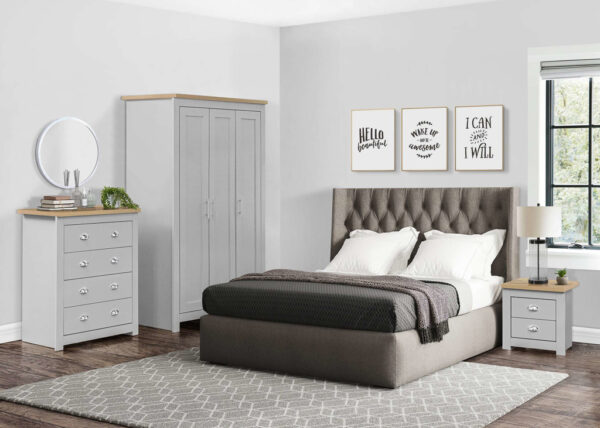 Birlea Highgate Grey & Oak 3 Door Wardrobe - Image 3