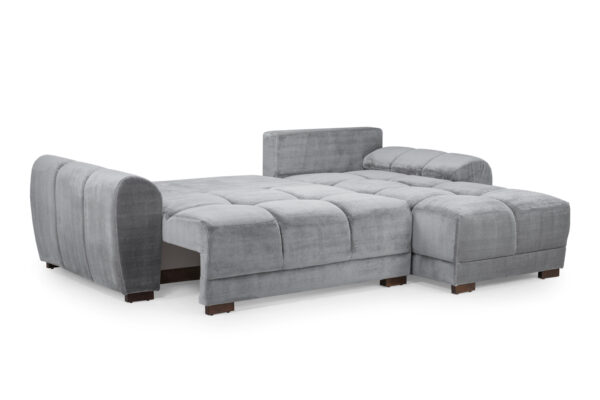 Azzuro Grey Universal Corner Sofa Bed - Image 3