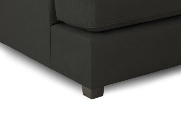 Carnaby Black U Shape Corner Sofa Including Footstool - Image 7