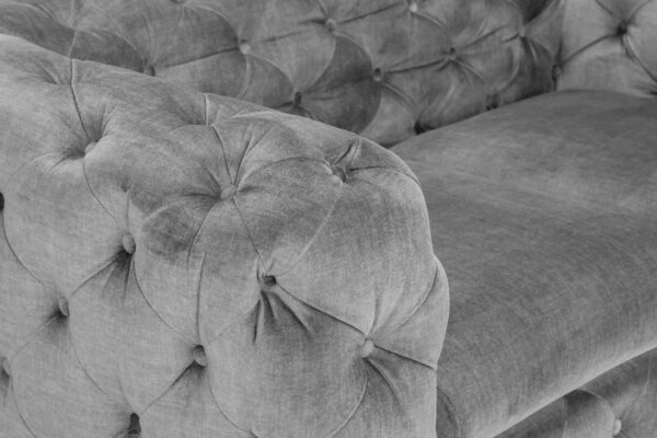 Chelsea Grey 3 Seater Chesterfield Sofa - Image 3