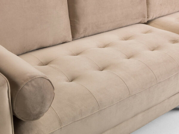 Harper Plush Beige 4 Seater Sofa - Image 3