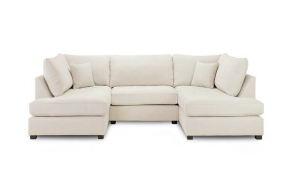 Carnaby Beige U Shape Corner Sofa Including Footstool - Image 5