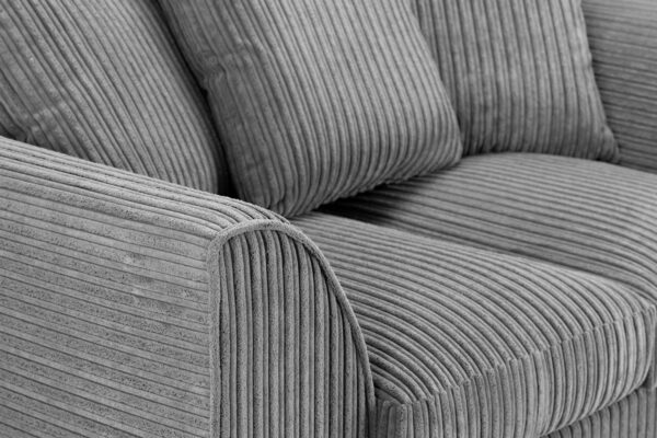 Harley Grey 3+2 Set Jumbo Sofa - Image 3