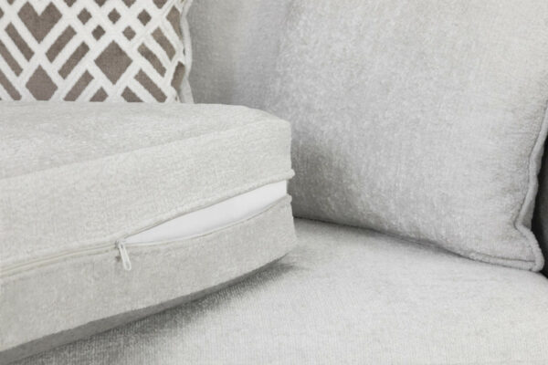 Grazia Light Grey 4 Seater Sofa - Image 4