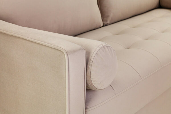 Harper Plush Beige 4 Seater Sofa - Image 4