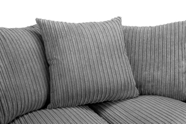 Harley Grey 3 Seater Jumbo Sofa - Image 3