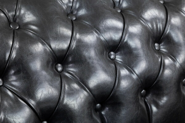 Chesterfield Black 3 Seater Sofa - Image 3