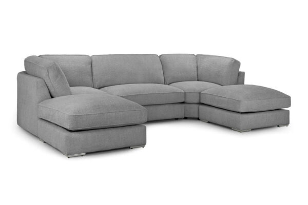 Inga Grey U Shape Corner Sofa