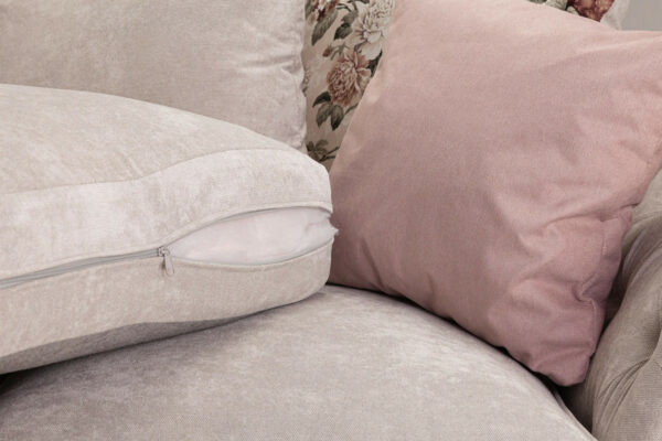 Roma Beige Large Corner Chesterfield Sofa - Image 4