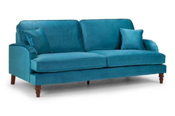 Rupert Plush Teal 4 Seater Sofa