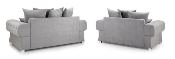 Verona Grey 3+2 Set Scatterback Sofa - Image 2