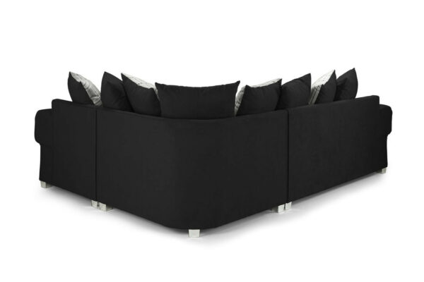 Verona Black Right Hand Facing Corner Scatterback Sofabed - Image 2