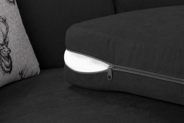 Verona Black Swivel Chair Fullback Sofa - Image 4