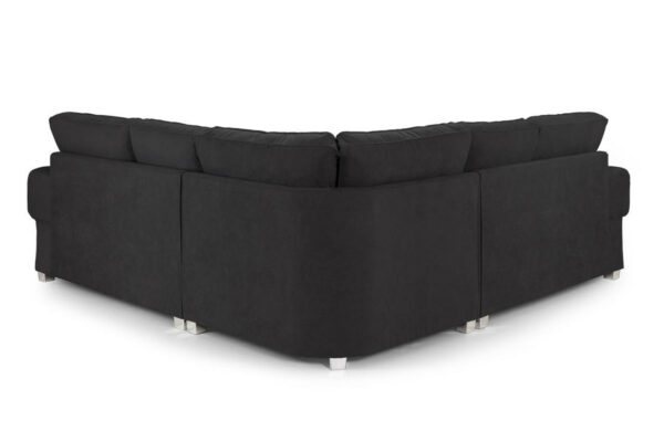 Verona Black Large Corner Fullback Sofa - Image 2