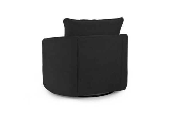 Verona Black Swivel Chair Fullback Sofa - Image 2